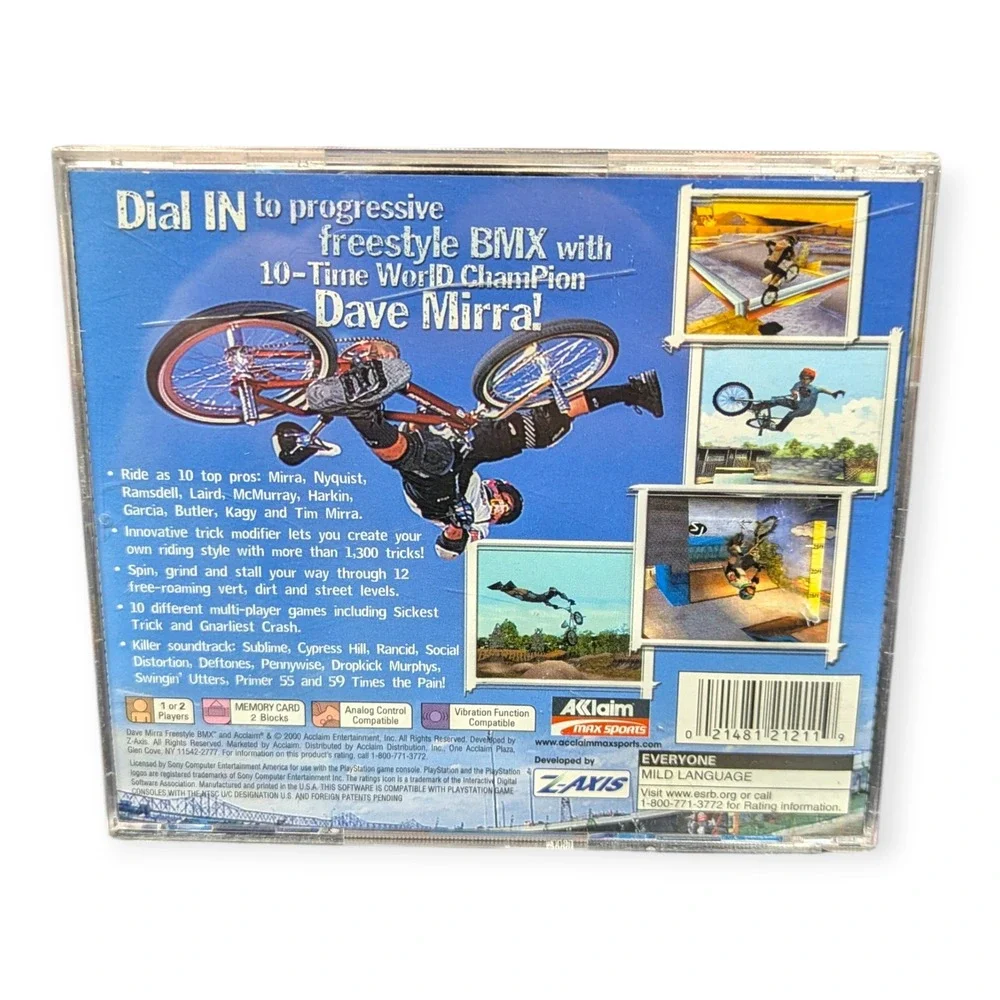 Dave Mirra Freestyle BMX Sony PlayStation 1 PS1 2000 Acclaim CIB